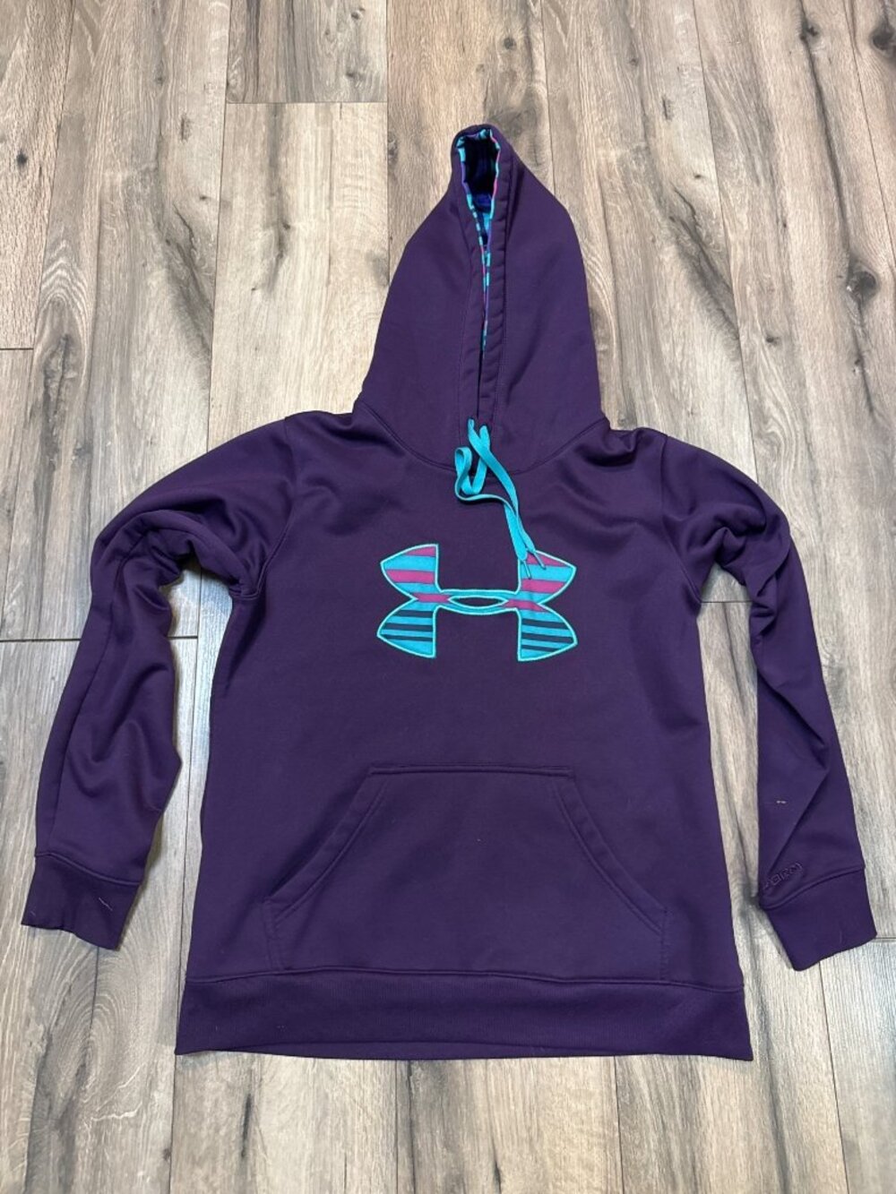 Under Armour Purple UA Storm Hoodie Medium Semi-Fitted Polyester